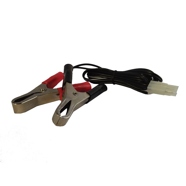 Battery charger lead with crocodile clips